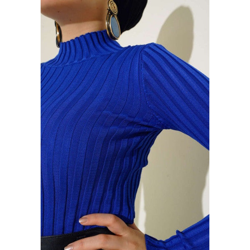 Ribbed Stretchy Knitwear Sweater Saks