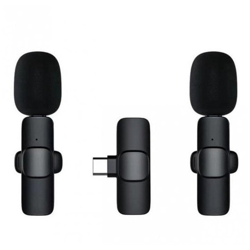 2 Wireless Lavalier Microphones Type-C 2-Piece Mini Microphone K9