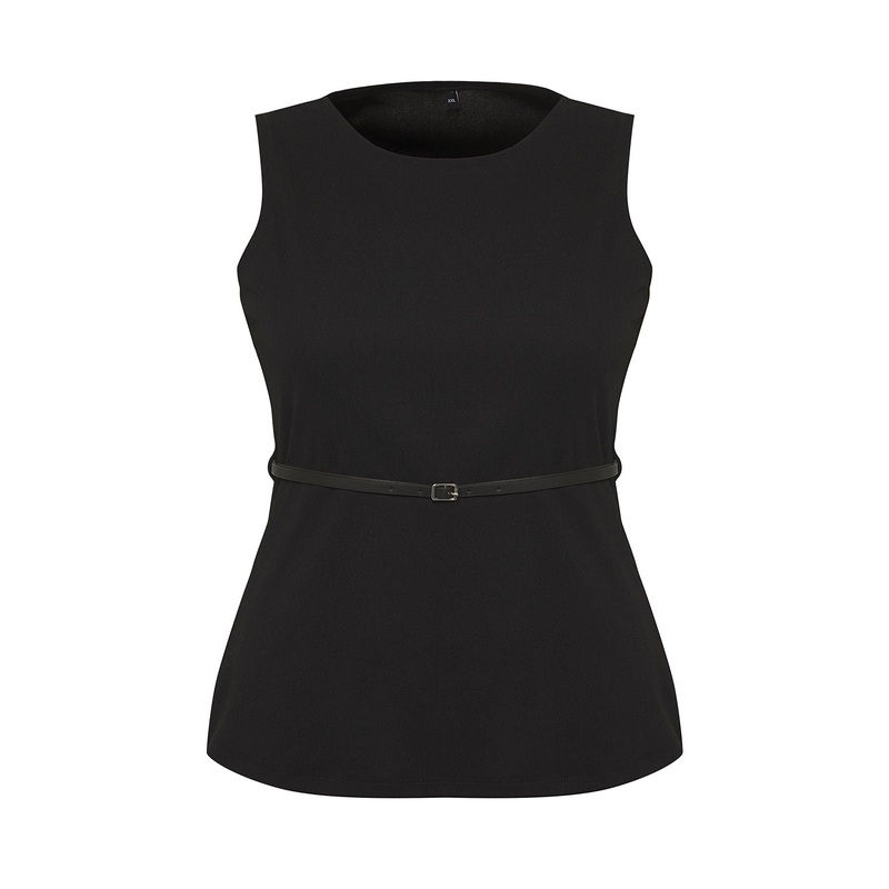 Curve Women's Straight Sleeveless Slim Plus Size Blouse