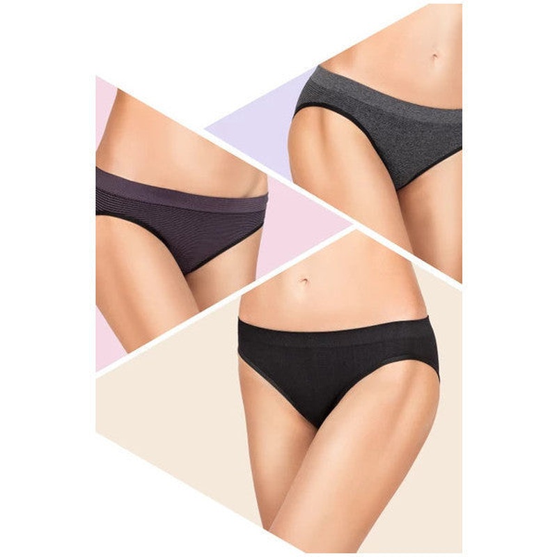 Miorre 3-Pack Seamless Breathable Non-Trace Women's Comfortable Slip Panties