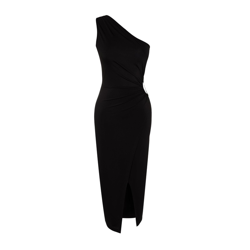 Women's Plain Maxi Zero Arm Cocktail Fitted Dress