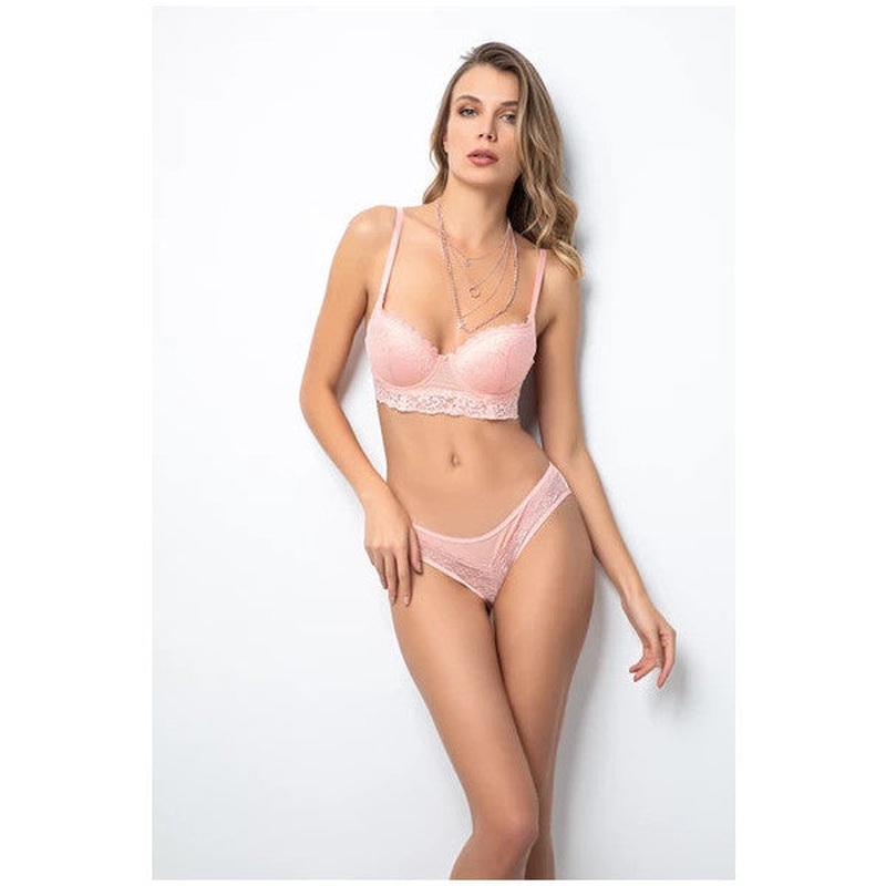 Doremi Push-Up Padded Wide Wing Lace Bra Set