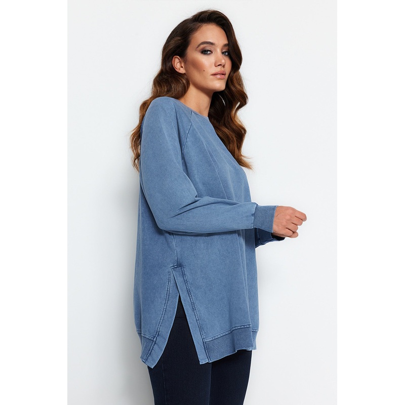 Modest Wash Knitted Sweatshirt TCTSS23TW00062