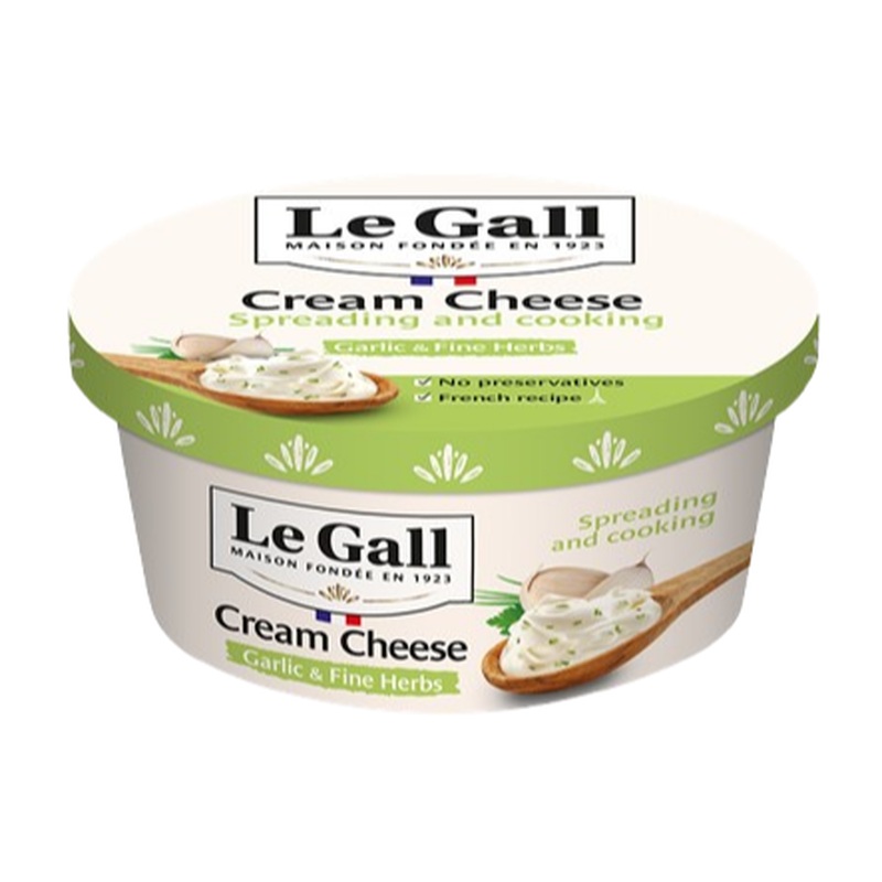 Le Gall Cream Cheese With Garlic & Fine Herbs Fromage a La Creme 150g