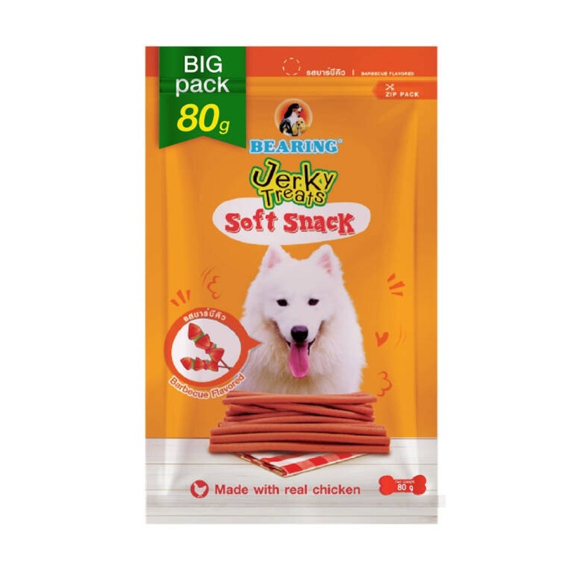 Bearing Jerky Treats Soft Snack Barbecue Flavored Big Pack 80g
