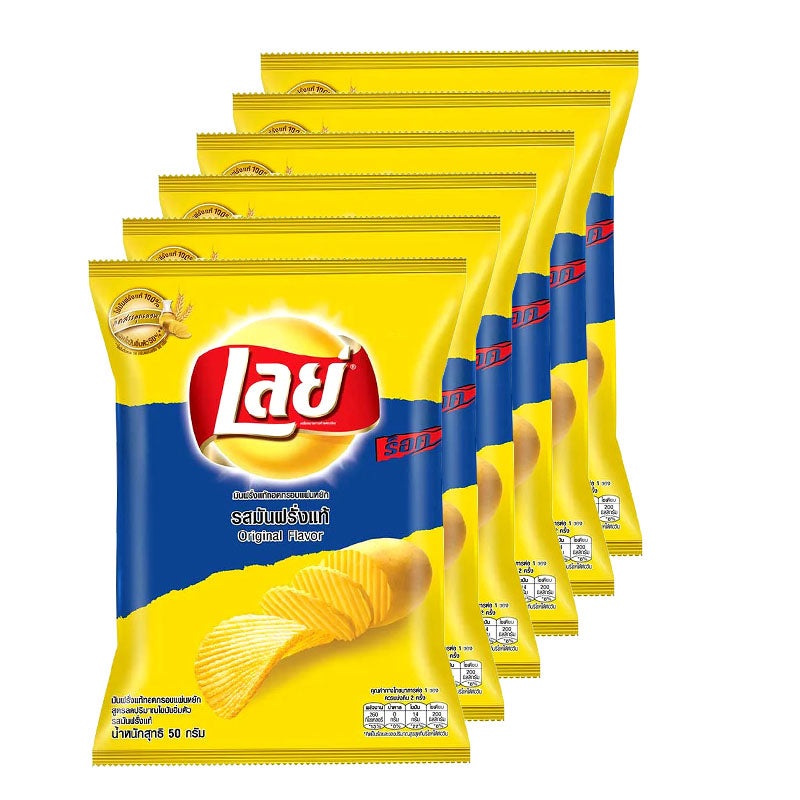 Lay's Rock Potato Chips Original Flavor Size 44g 6pcs