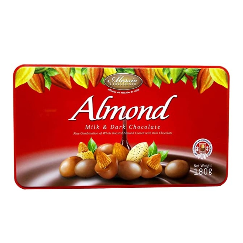 ALESSIOALMOND MILK DARK CHOCOLATE  180G