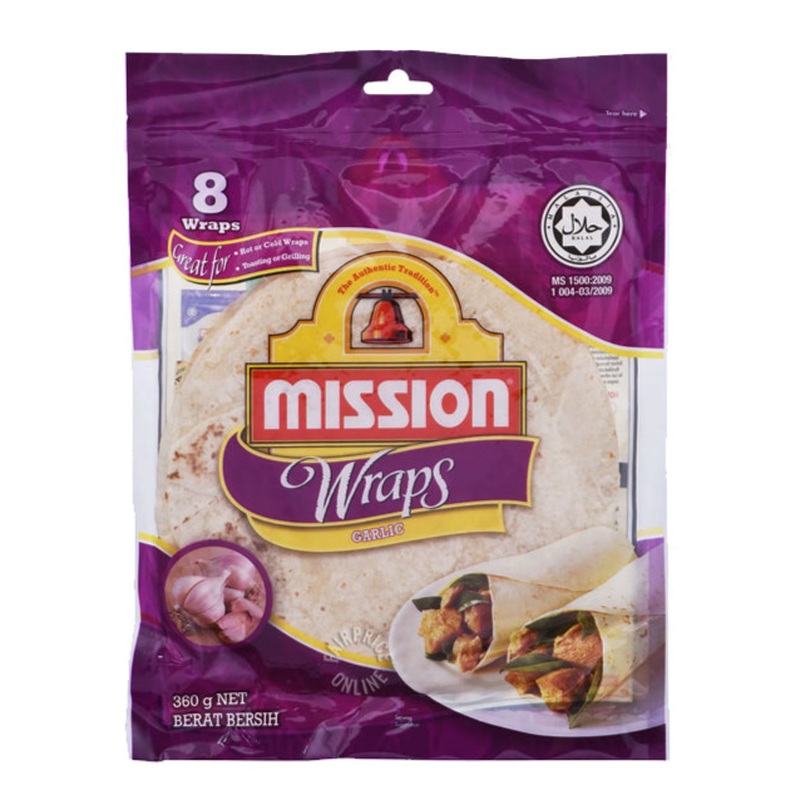 MISSION WRAP GARLIC 360g