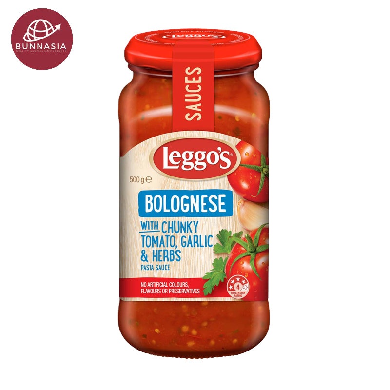 Leggo's Pasta Sauce Bolognese Chunky Tomato, Garlic & Herbs 500g