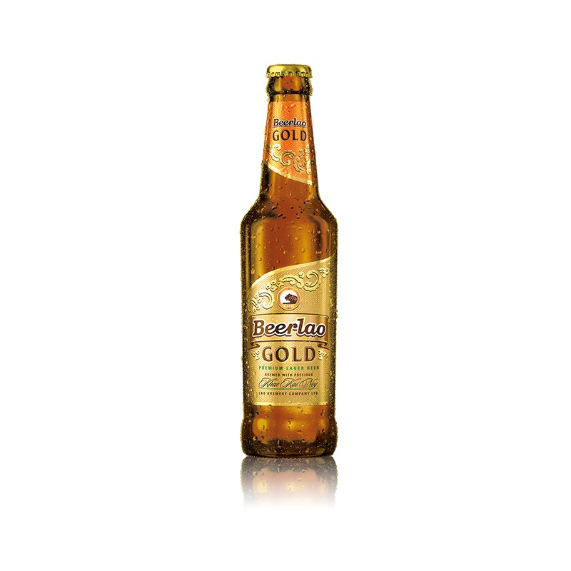 Beerlao Gold 330ml bottle CHILLED
