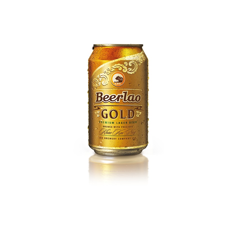 Beerlao Gold 330ml can CHILLED