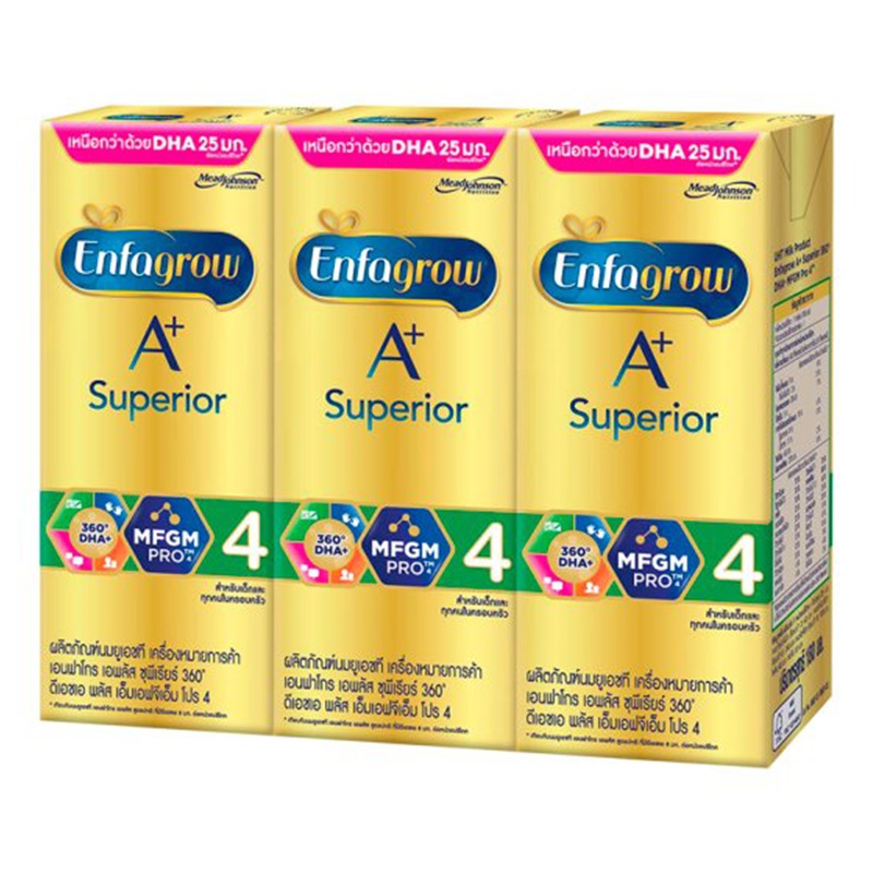 Enfagrow A+ Superior 360 DHA+ MFGM Pro 4 UHT Milk Product 180ml Pack of 3boxes