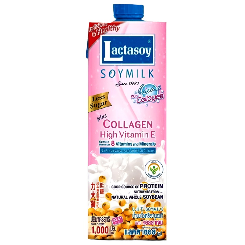 Lactasoy Soy milk plus collagen high vitamin-E Size 1L