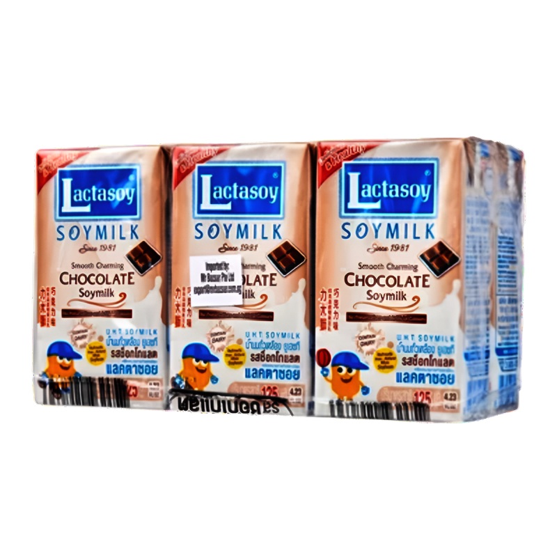 Lactasoy UHT Chocolate Soy milk 125ml  Pack of 6boxes