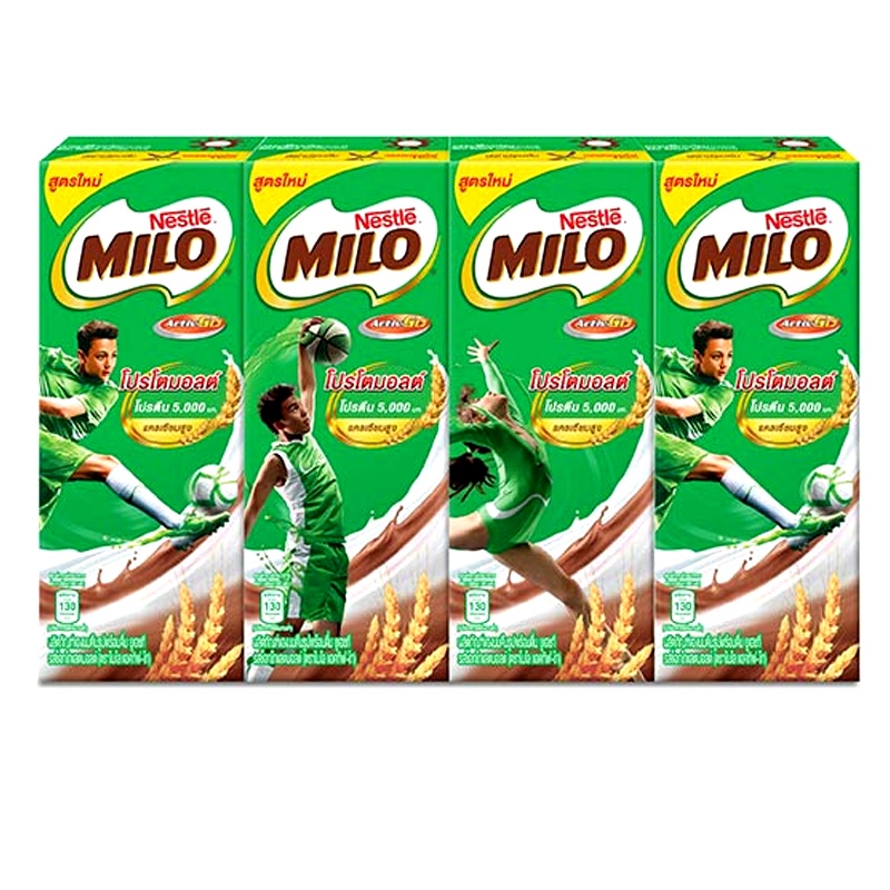 Nestle Milo Activ-Go UHT Milk Chocolate Protomalt 165ml Pack of 4boxes