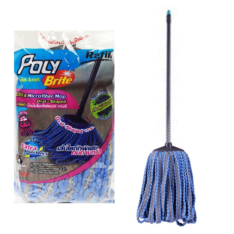 Poly Brite Ultra Microfiber Mop - Oval Shape (Mr. Jellyfish) 25cm per piece