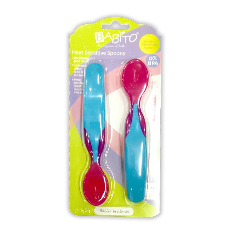Babito HeatSensitive Weaning Spoon 2 Pcs 4 Months+