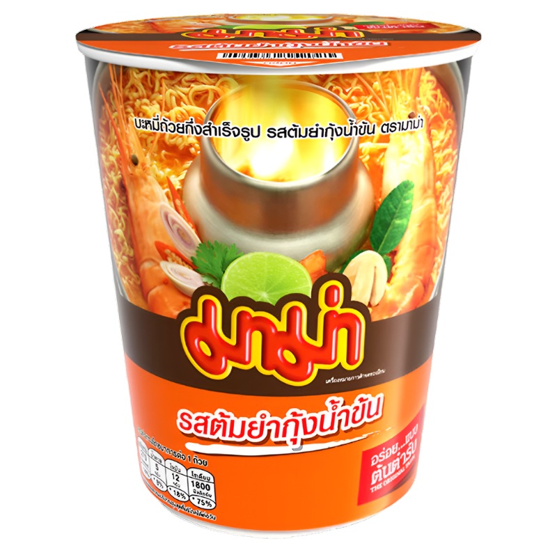 Mama Cup Instant Noodles Shrimp Creamy Tom Yum Flavour Size 60g