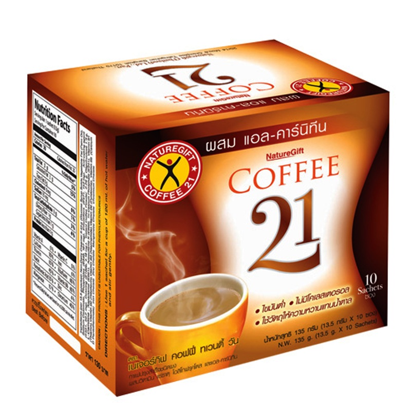 Naturegift Instant Coffee 21 Weight Loss Slimming Size 13.5g Box of 10 sachets