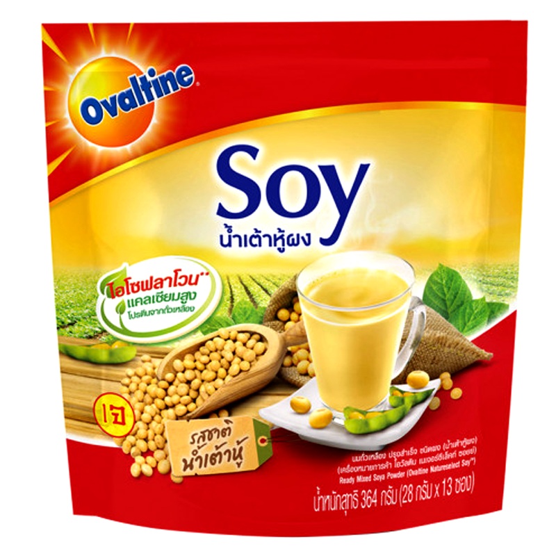 Ovaltine Natureselect Soy Ready Mixed Soya Powder Size 28g Pack of 13sticks