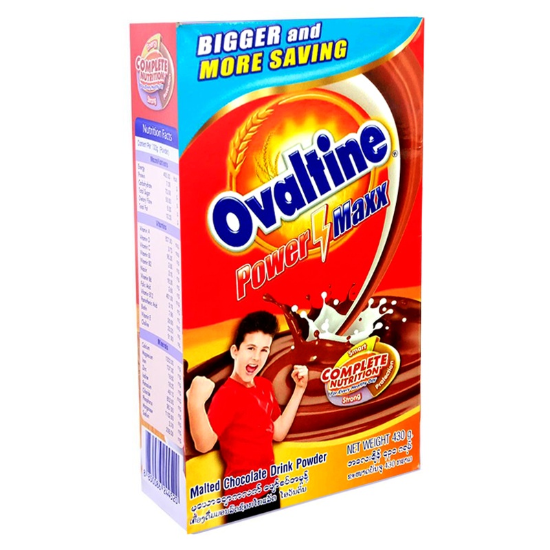 Ovaltine Power Maxx Beverage Malt Chocolate Flavour Powder Size 430g