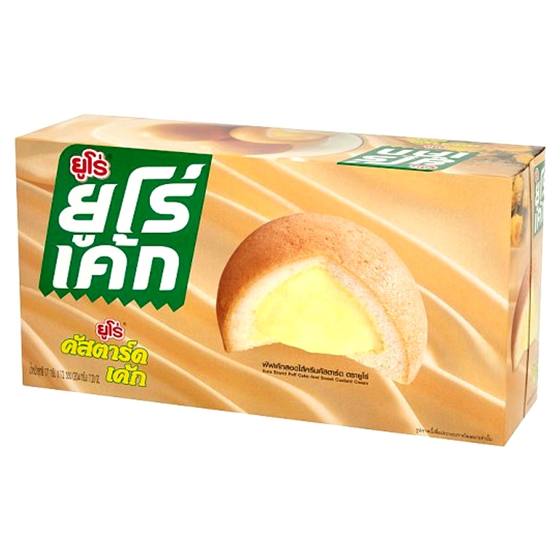 Euro Puff Cake Custard Cream Flavour 204g Pack 12pcs