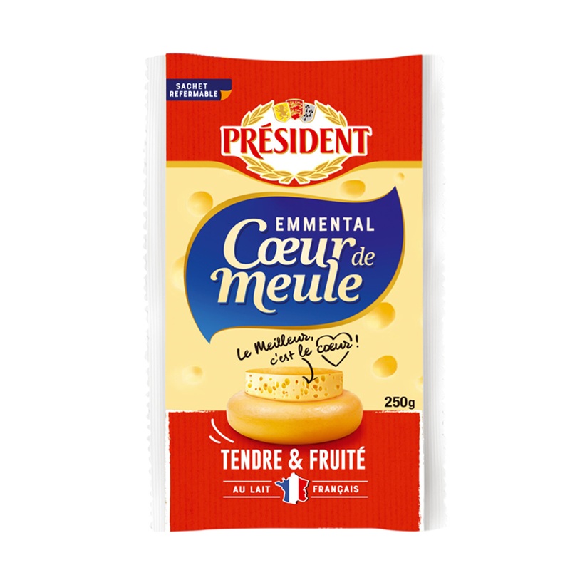 PRESIDENT Emmental Cur De Meule Tendre 250g