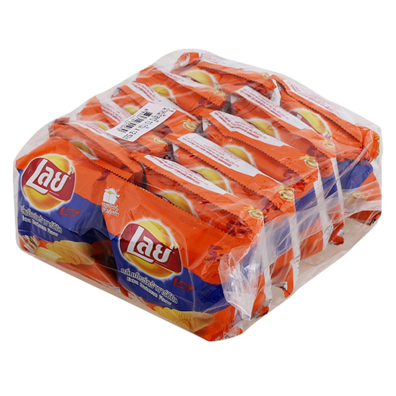 Lay's Rock Family Pack Potato Chips Extra Barbecue Flavor bags 15g Pack of 12pcs