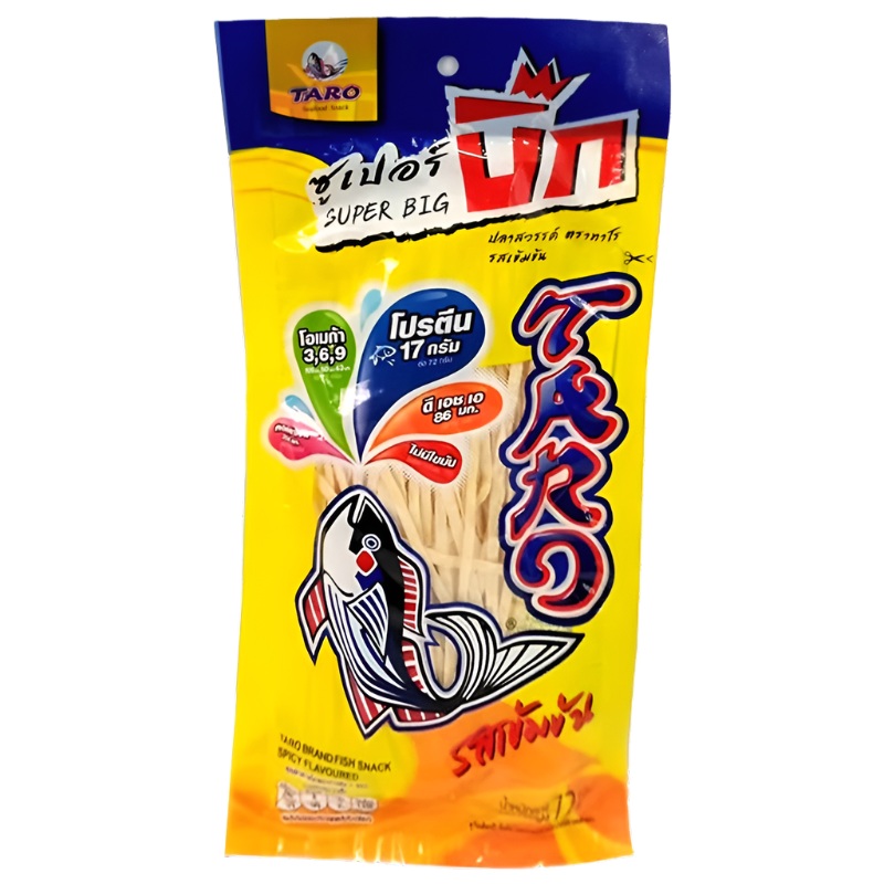 Taro Super Big Fish Snack Strong flavor Size 72g