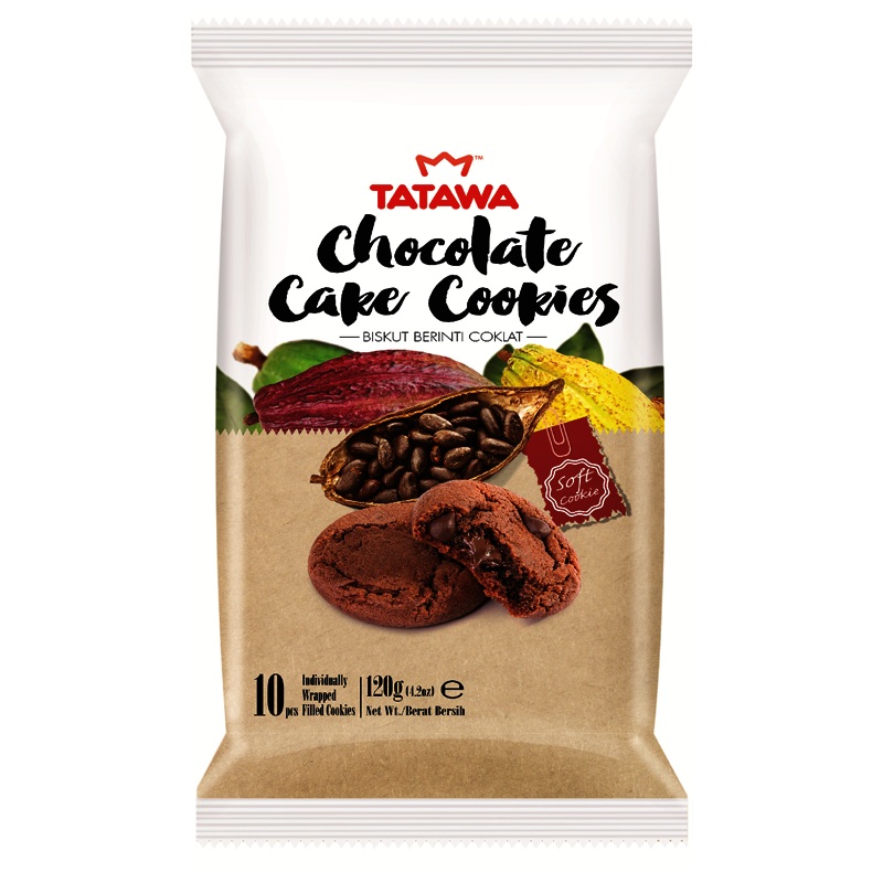 Tatawa Chocolate Cake Cookies Size 120g Pack of 10pcs
