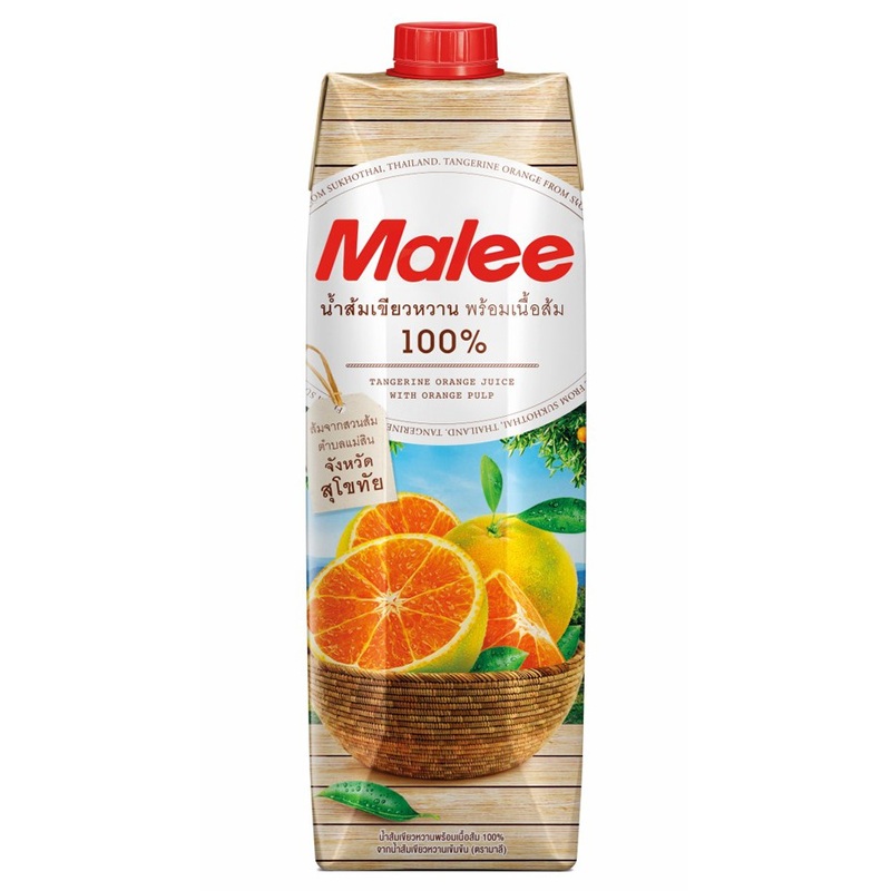 Malee 100% Tangerine Orange Juice with Orange Pulp Size 1L