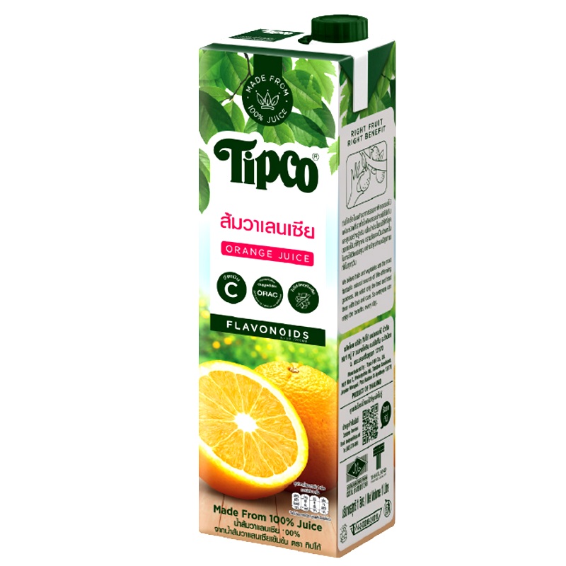 Tipco Valencia Orange Juice Flavonoids Size 1L