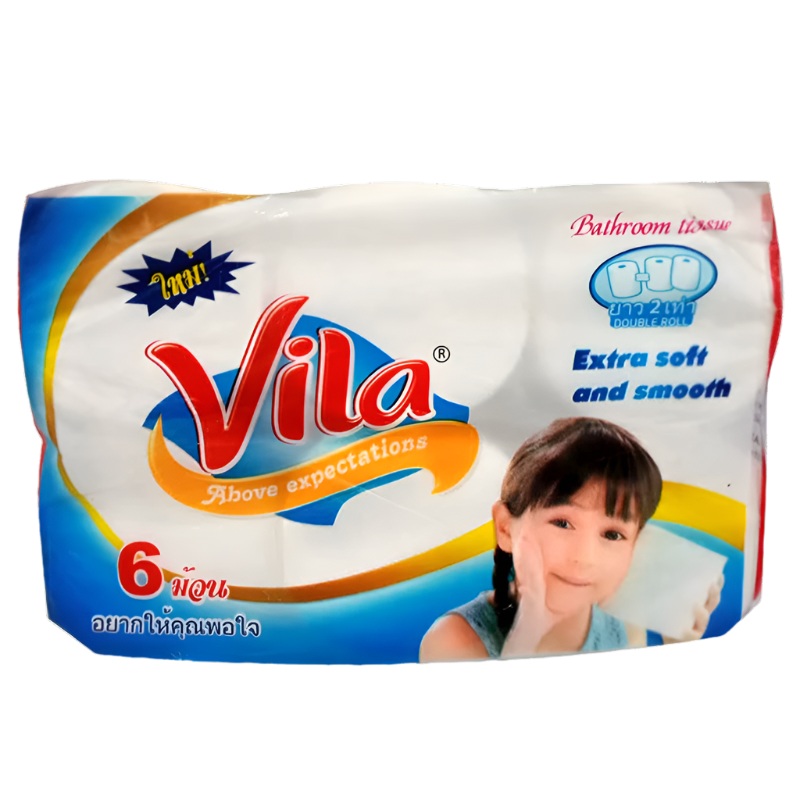 Vila Bathroom Tissue Extra Soft and Smooth Pack 6Rolls