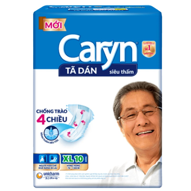Caryn Tape Diapers Adult Size XL Pack 10Pcs