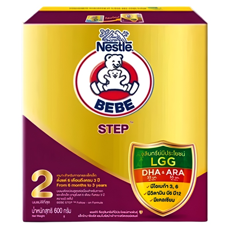 Nestle BeBe Advanced Milk Powder, Age 2, Naturally Balance, for child 6 months -3 years Size 600g Per box