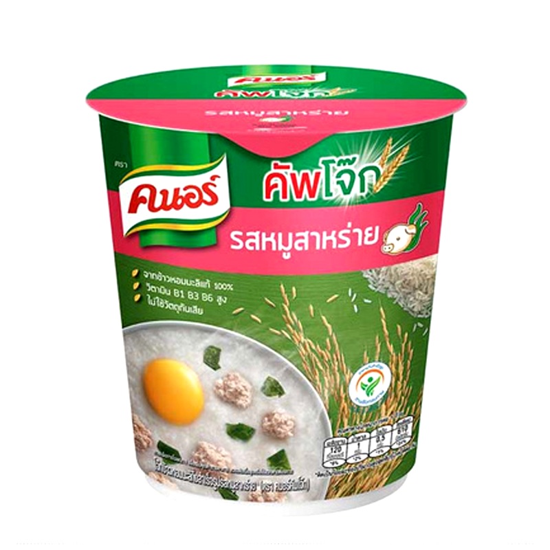 Knorr Cup Jok Instant Porridge Pork Seaweed  Flavoured Size Size 35g (cup)