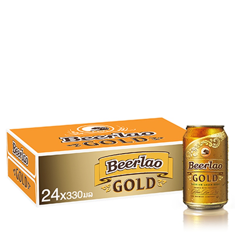 Beerlao Gold 330ml can per box of 24 cans
