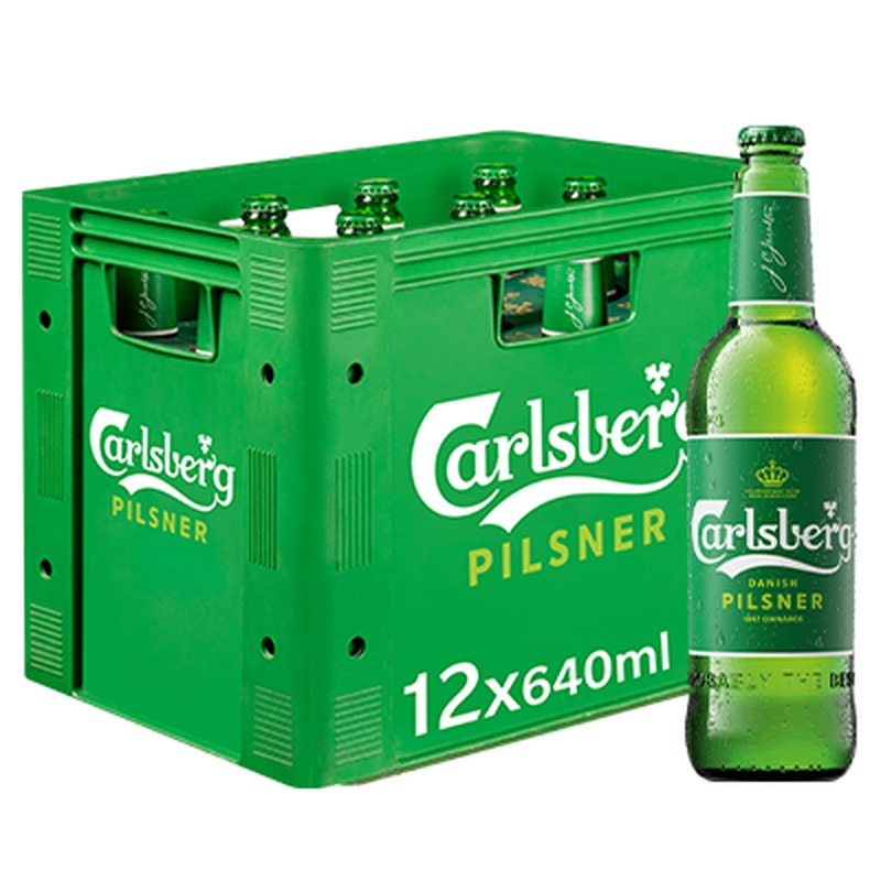Carlsberg 640ml bottle per crate of 12 bottles