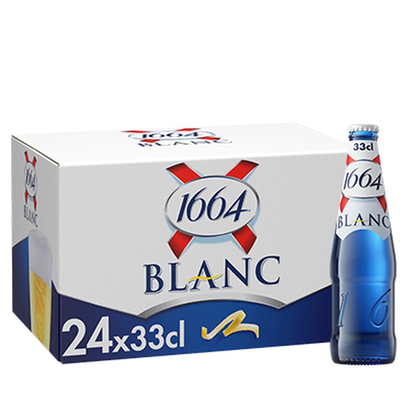 Kronenbourg 1664 Blanc 330ml bottle per box of 24 bottles