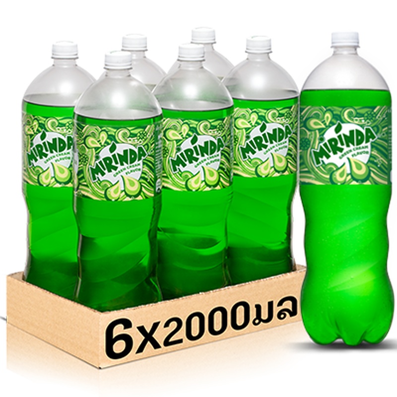 Mirinda Green 2000ml bottle per pack of 6 bottles