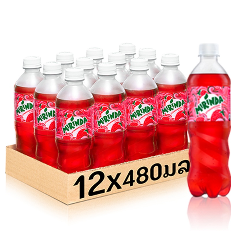 Mirinda Strawbeery 480ml bottle per pack of 12 bottles