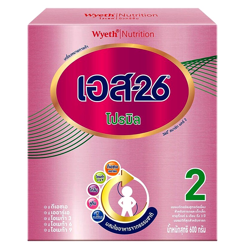 S-26 Promil 360  Smart Care Milk Powder Follow On Formula For Young Children 6 Months To 3 Years Size 600g