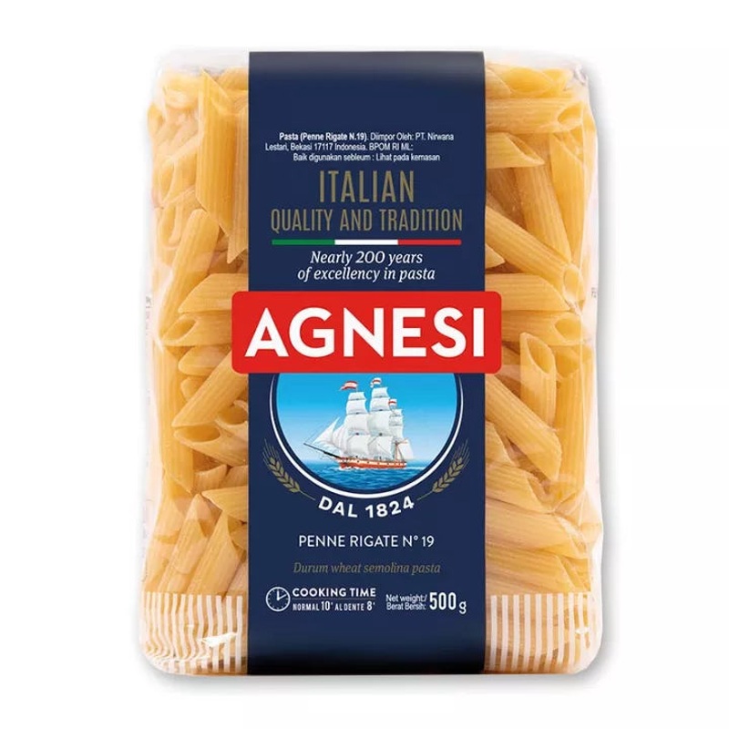 AGNESI PENNE RIGATE NO.19  500G