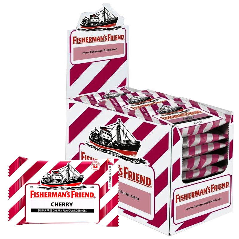 Fishermans Friend  Sugar Free Cherry flavour Lozenges  25g pack of 24 pieces