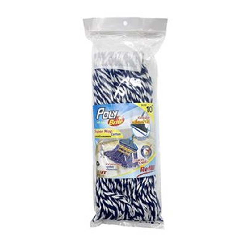 Poly-Brite Super Cotton Mop - Clip lock (Mr.Zebra) Refill per piece