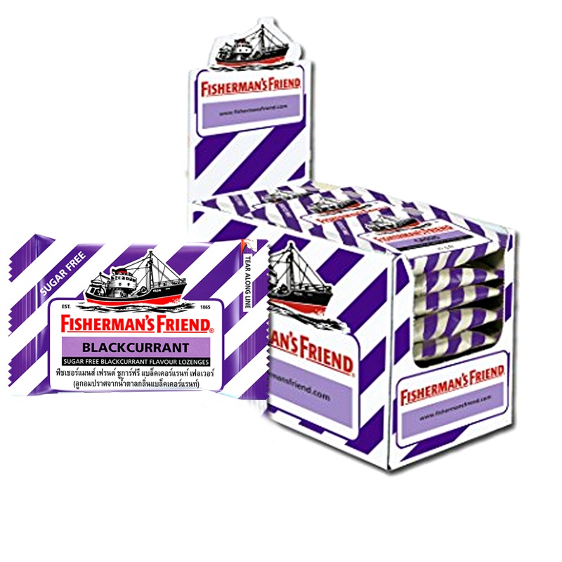 Fishermans Friend Sugar free Blackcurrant flavour Lozenges  25g pack of 24 pieces