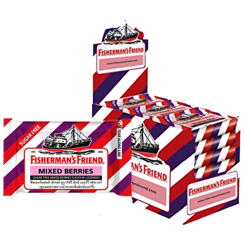 Fishermans Friend Sugar free Mixed Berries Flavour Lozenges 25g pack of 24 pieces