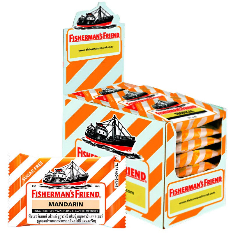 Fishermans Friend Sugar free Spicy Mandarin Flavour Lozenges  25g pack of 24 pieces
