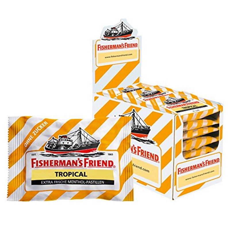 Fishermans Friend Sugar free Tropical Extra Frische Menthol - Pastillen 25g pack of 24 pieces
