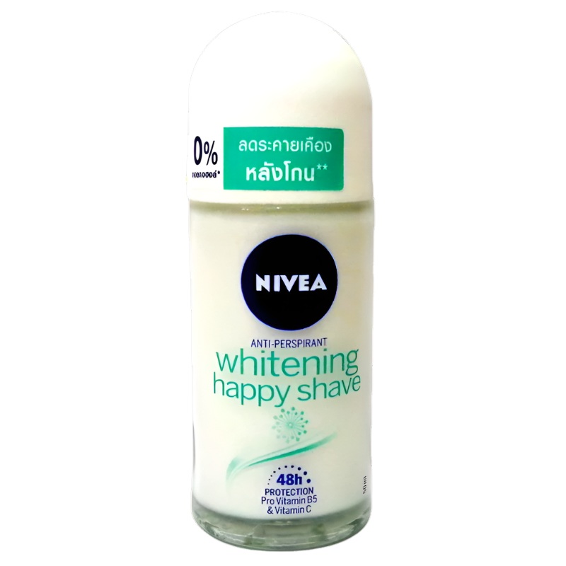 Nivea whitening happy shave Roll-deodorant 48h Protection Pro Vitamin B5 & Vitamin C Anti-Perspirant Size 50ml